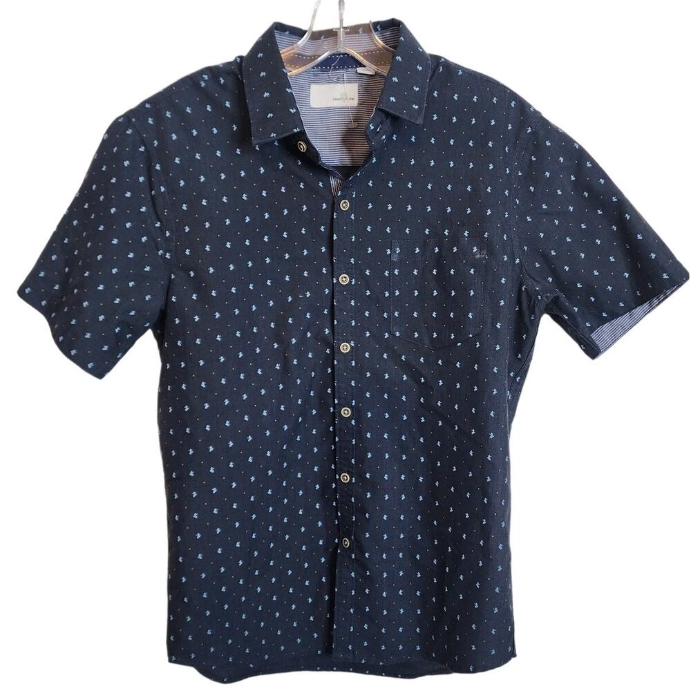 Craft + Flow Sort Sleeve Button Down Top, Small - image 1